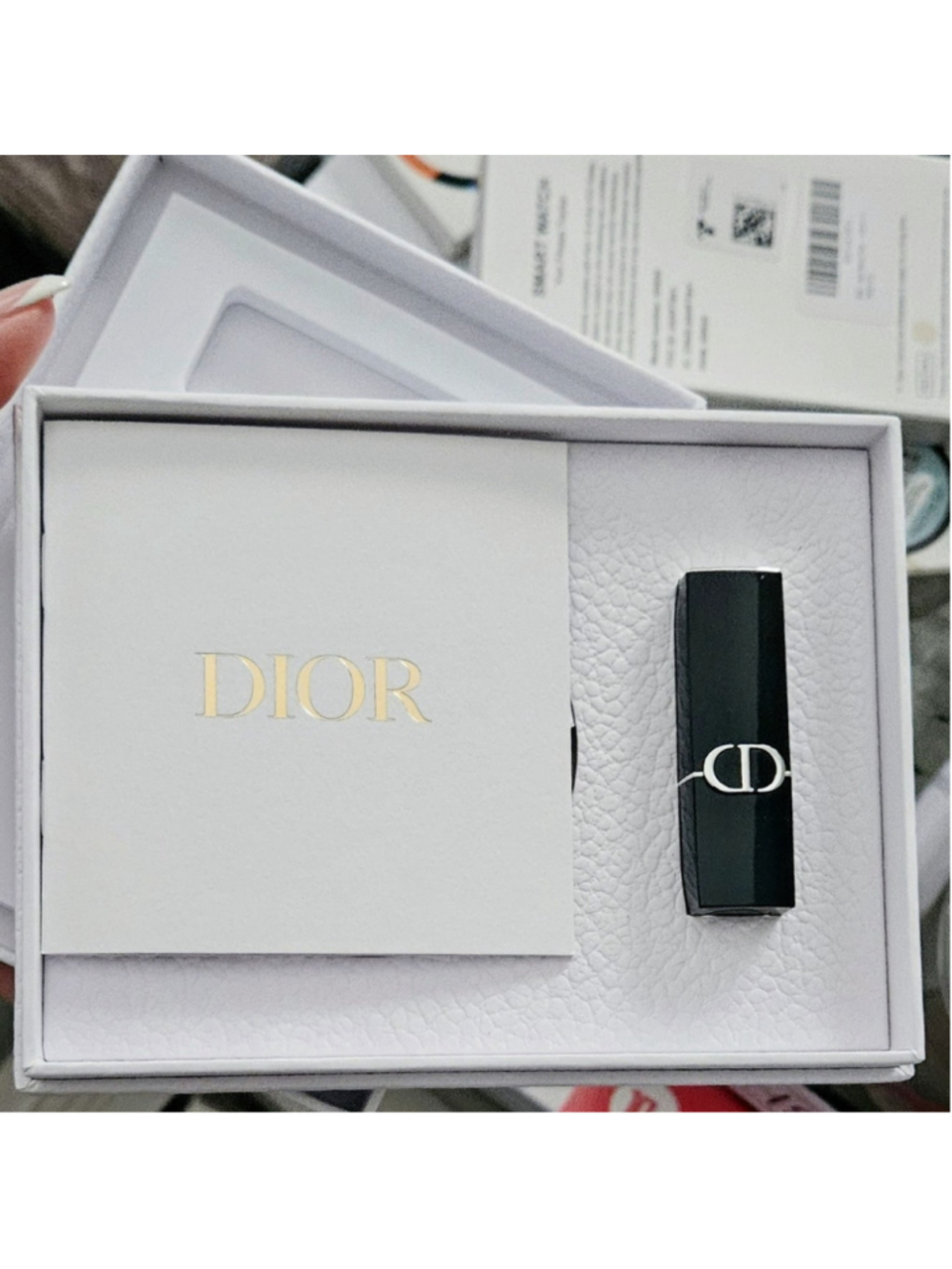 Dior Beauty Silver Cannage Compact Mirror&Lipstick Set In Beatiful Large Box - Picture 7 of 11